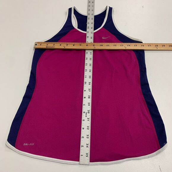 Nike Tank Top Womens M Colorblock Sleeveless Mesh Dri Fit Racerback Running Gym - Picture 8 of 14